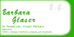 barbara glaser business card